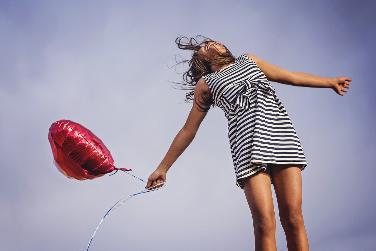 holding a balloon